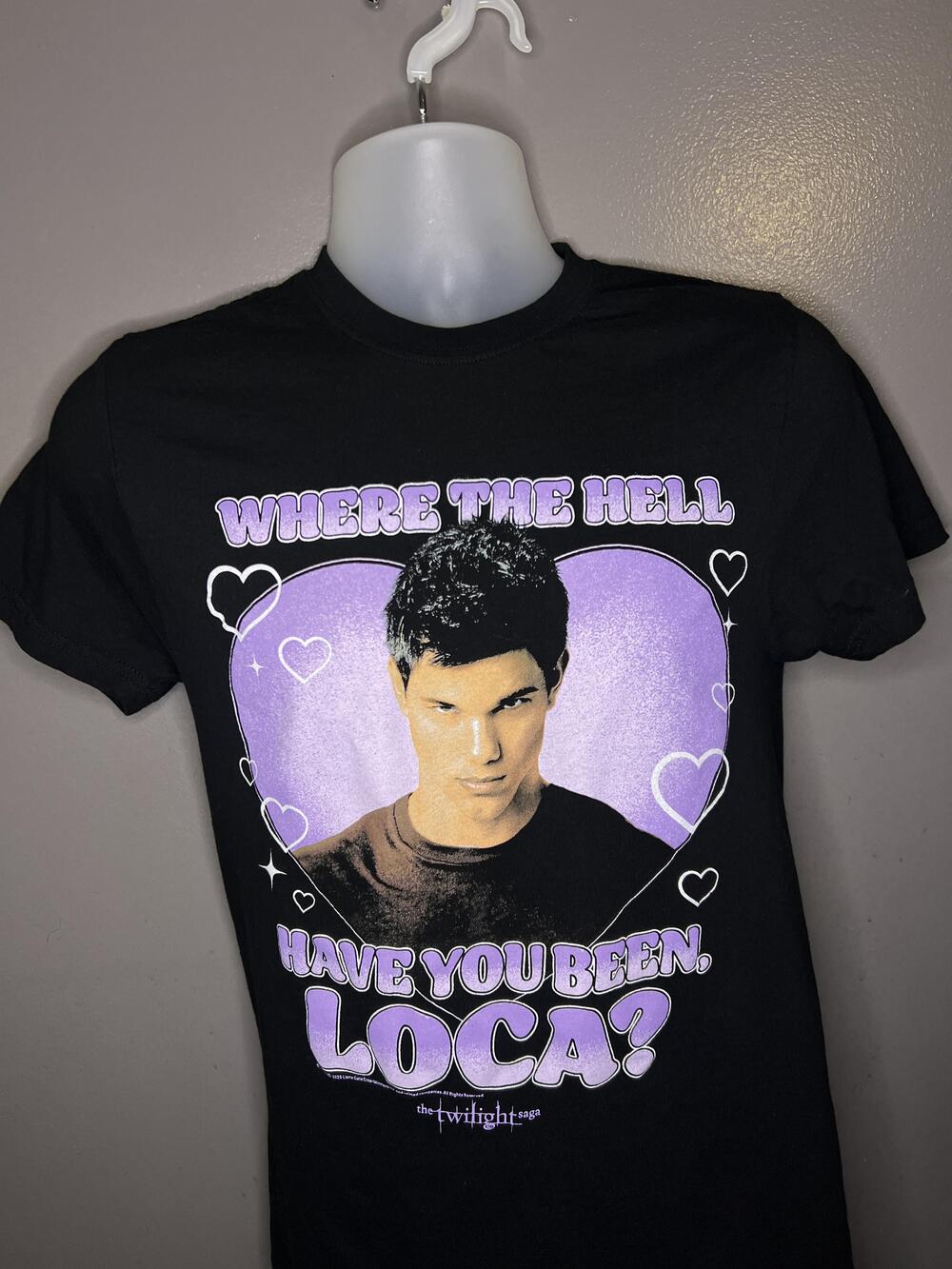 Twilight Saga Loca American Classics Shirt Womens Medium Black Graphic Tee Top